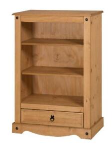 Corona Bookcase 1 Drawer Display Storage Pine by Mercers Furniture®