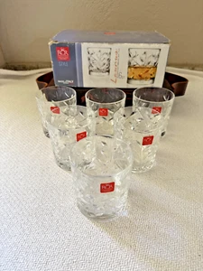 RCR LAURUS Double Old Fashion Tumblers 11 oz Italian Crystal Set of 6 New READ - Picture 1 of 9