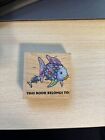 Rainbow Fish Rubber Stamp Book Plate VINTAGE Never Used