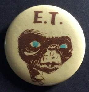 E.T. Pinback Pin Button Vintage 1980s 1.5" - Bild 1 von 2