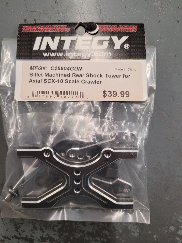 C25604GUN RC Billet Machined Rear Shock Tower for Axial SCX-10 Scale Crawler - Image 1 of 1