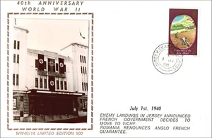 1980 40th Anniversary of WWII Jersey HS Commemorative Cover  WW40/14 Ltd Ed 500 - Picture 1 of 2