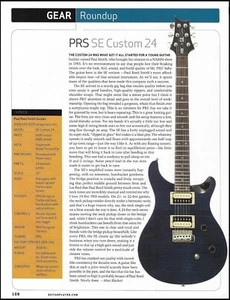 PRS SE Custom 24 electric guitar review 2009 sound check article with specs - Picture 1 of 3