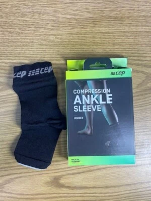 CEP Compression Ankle Sleeve Black/Grey (Sizes II & IV - Select Size) - Image 1 of 3