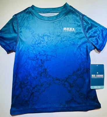 NWT Reel Legends TEC Sally Sea Turtle Short Sleeve 4T blue Swim Sun Shirt $20 - Image 1 of 4