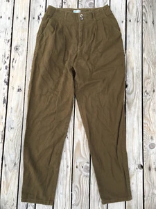 Patagonia Vintage Olive/Army Green High Waist Pleaded Pants Size 12 Women’s - Picture 1 of 12