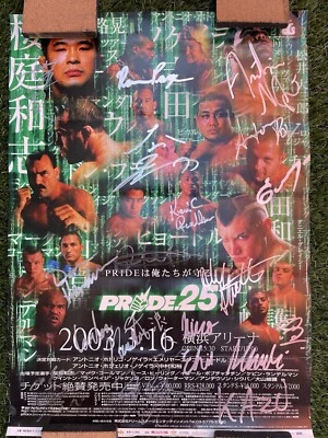Official PRIDE FC 25, B3 Poster, UFC, Signed By The Card, Fedor, Sakuraba - Image 1 of 4