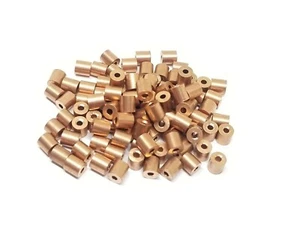 100 pcs - Size 1/16" Copper Stops Crimps for Cable Wire Swage Line with Chamfer - Picture 1 of 1