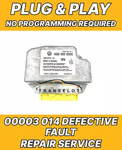 ✅FOR BEETLE 6Q0909605AL SRS MODULE FAULT ERROR 00003 DEFECTIVE REPAIR SERVICE - Picture 1 of 1