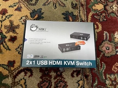SIIG USB (CE-KV0011-S1) 2 Puertos Interruptor KVM Externo, NUEVA Caja no Precintada Foto 1 de 3