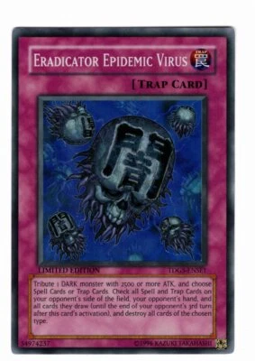 Yugioh- 1X Eradicator Epidemic Virus - Super Rare - Limited - TDGS-ENSE1 - NM - Image 1 of 2