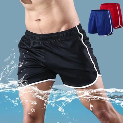 Summer Men Beach Shorts Pants Sports Casual Quick Dry Solid Surfing Hot Shorts ⇘ - Image 1 of 4