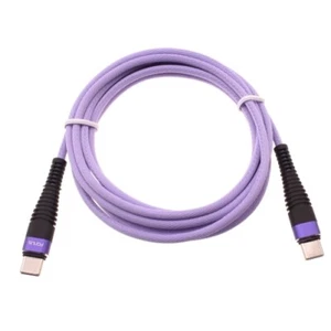Purple 10ft Long PD Cable Type-C to USB-C Fast Charger Cord Wire for Smartphones - Picture 1 of 7
