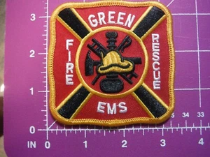 GREEN Fire Rescue EMS patch - Picture 1 of 2