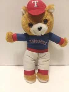 VGN MLB Baseball Texas Rangers brauner Teddybär Plüsch 9 Zoll blaue Uniform - Bild 1 von 7