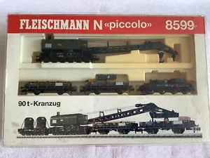 ✅Fleischmann 8599 N/1:160 Dampf-Kranzug 90t DB "4-Teilig" in OVP (FU53-47S5/1) - Bild 1 von 22