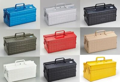 TOYO STEEL2-Tier Tool Box ST-350 Openable Door Storage Case 9 Color New Japanese - Image 1 of 4
