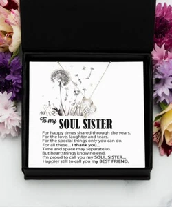 Soul Sister Gift, Sister Necklace, Friendship Necklace, Best Friend Gift - Picture 1 of 3