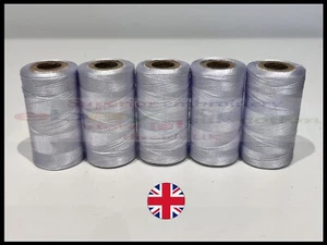5 x White 100% Silk Threads Spools/Sewing Machine Silk Threads Free P&P UK - Picture 1 of 12