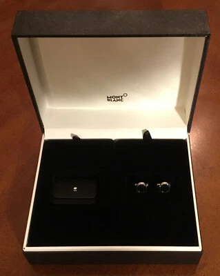 Gemelos Mont Blanc para hombre $495 ónix negro s/acero limitado nuevos en caja alemania Foto 1 de 4
