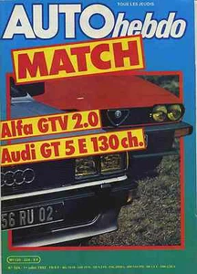 AUTO WEEKLY n°324 01/07/1982 ALFA ROMEO GTV 2.0 AUDI GT5 E - Picture 1 of 1