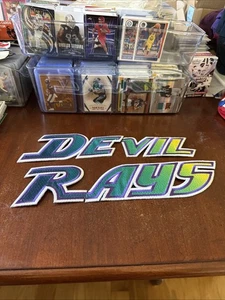 Tampa Bay Devil Rays AUTHENTIC JERSEY CHEST PATCH TACKLE TWILL LETTERS 4 Pc 12” - Picture 1 of 2