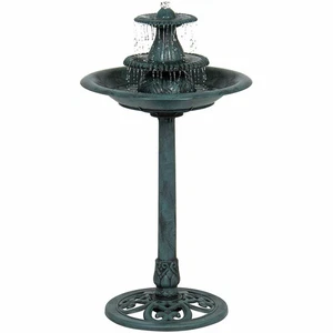 Alpine 3-Tier, 35 Tall, 110VAC, Garden / Home Green Water Fountain w/ Pump - Picture 1 of 4
