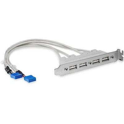 StarTech.com USBPLATE4 4 Port USB A Female Slot Plate Adapter, USB panel, 4 Pin  - Image 1 of 3