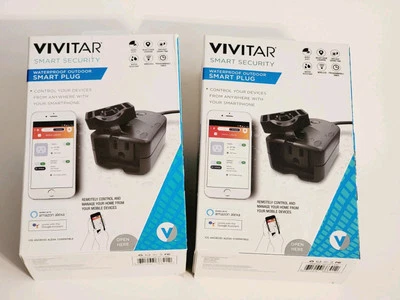 NUEVO Set 2 Enchufes Inteligentes Vivitar Seguridad Impermeable Exterior Inteligente, Compatible con Alexa Foto 1 de 4