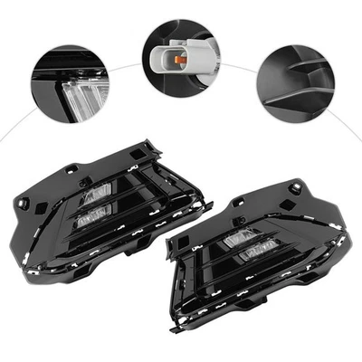 For 2023-2024 Kia Sportage LX EX SX LED Fog Lights DRL Fog Lamps w/Bezels Trims - Image 1 of 4