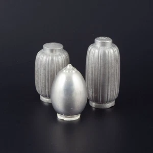 Just Andersen, Denmark. Set of three salt and pepper shakers in pewter - Picture 1 of 4