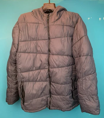 Chaqueta acolchada Spyder Frontier de nailon con capucha y cremallera completa para hombre - talla XL, gris Foto 1 de 4