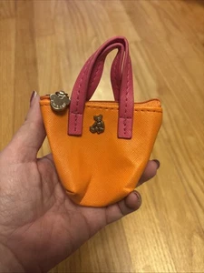 Teenie Weenie T.W. Bear Mini Coin Purse Orange Pink NEW Ultra Rare Bag Tiny - Picture 1 of 5