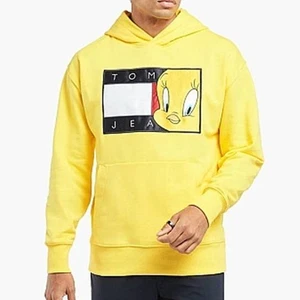 NEW Tommy Hilfiger Jeans Men's Space Jam Hoodie Yellow Sz XLarge 78J2886 730  - Bild 1 von 6