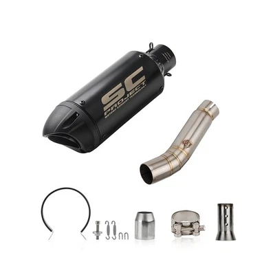 For Honda CBR500R CB500X CB500F 2013-2019 Exhaust System Slip On Muffler Tips - Image 1 of 4