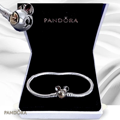 Pulsera Pandora Disney Mickey 100 Aniversario 2 Tonos Dije 593061C00 VENDEDOR DE EE. UU. Foto 1 de 4
