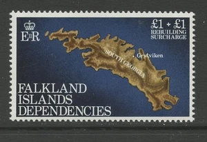 ISLAS MALVINAS 1LB1, 1982 MAPA DE GEORGIA DEL SUR, MNH (FAL4239K) - Imagen 1 de 1