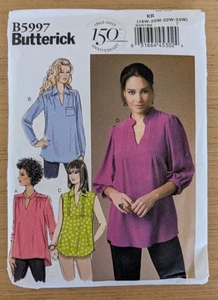 Butterick B5997 Women's Loose Fitting Pull Over Top Pattern Size 18W-24W Uncut - Picture 1 of 2