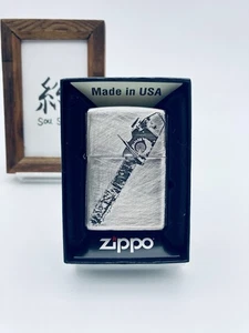 Zippo Oil Lighter Resident Evil Biohazard RE:4 Chainsaw Man Silver Japan New - Picture 1 of 5