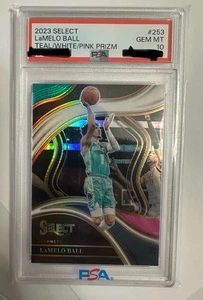 LaMelo Ball 2023 Panini PSA 10 Select Courtside /49 Teal/White/Pink Prizm - Bild 1 von 2
