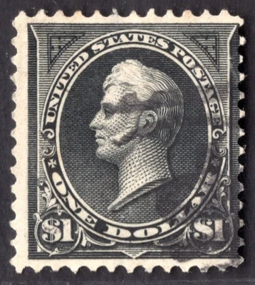 US 1894 PERRY $1.00 SCOTT #261 USED LIGHT CANCEL FINE - VERY FINE - Image 1 of 2