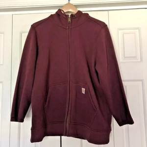 Carhartt women's maroon hoodie full zip 1x 16W/18Wd - Picture 1 of 3