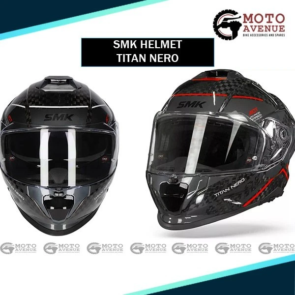 Casco de doble visera SMK Titan Carbon Nero (S,L) Foto 1 de 1