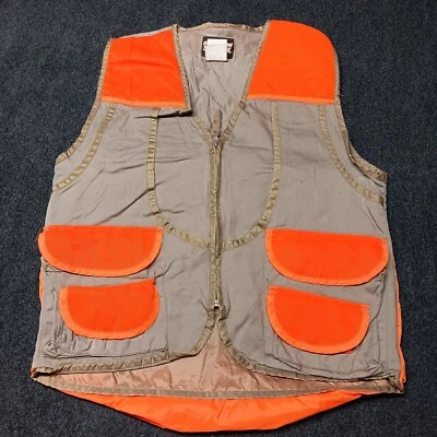 VTG SafTbak Hunting Shooting Vest Adult Medium Brown Blaze Orange Shoulder Pad - Image 1 of 4