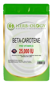 Beta Carotene 25000 IU | Vegan Capsules | High Strength Antioxidant Support - Picture 1 of 7