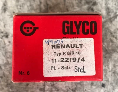 Glyco Rod Bearing Set (Std) - 11-2219/4 / VP91073 - Fits Renault R8, R10 & More - Image 1 of 4