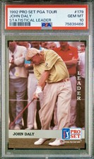 POP 5 PSA 10 RC John Daly 1992 Pro Set PGA Tour Rookie Stat Leader Promo Rare