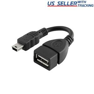 Mini USB Male to USB 2.0 Female Host OTG Adapter Cable