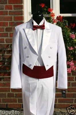 Frack Schwalbenschwanz  Hochzeitsanzug Herrenanzug WEISS  NEU - Bild 1 von 4