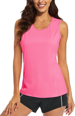 Camisas de entrenamiento MAGCOMSEN para mujer sin mangas UPF 80+ calce seco para correr sin mangas sin mangas Foto 1 de 4
